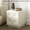 Cubeo Bedside Table(Cream White)