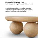 Polka Dot Coffee Table(Natural Wood)